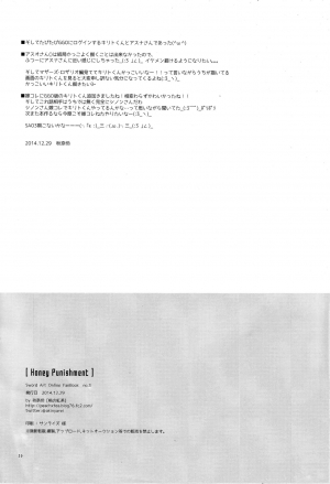 (C87) [Peach tea (Akina Rei)] Honey Punishment (Sword Art Online) [English] [desudesu] - Page 22