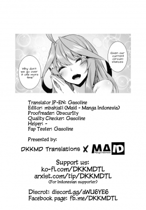 [Sawaraya Shoten (Sahara Gensei)] Hanayome no Kakuritsu (Gotoubun no Hanayome) [English] [DKKMD Translations × Maid - Manga Indonesia] - Page 39