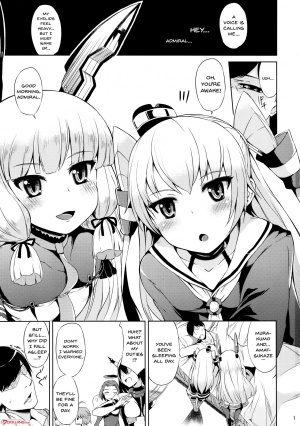 (Houraigekisen! Yo-i! 25Senme) [Mizuwari Neko (Toyo)] Futari wa Yomekan!! | You Two Will Be My Wife Ships!! (Kantai Collection -KanColle-) [English] {Doujins.com} - Page 3