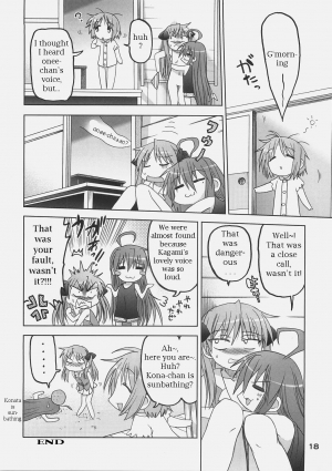 (C72) [OTAUT-R (Hidaka Sora, Sumeragi Hamao)] Kagami no Ashi no Ura | The Soles of Kagami's Feet (Lucky Star) [ENG] - Page 16