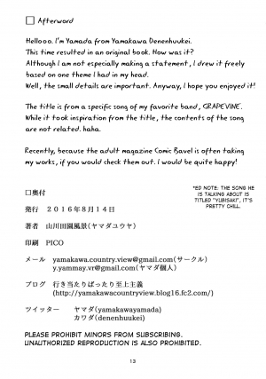 (C90) [Yamakawa Denenhuukei (Yamada)] Kou Yubisaki | Begging for Your Fingertips [English] [Learn JP With H] - Page 13