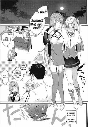 (COMIC1☆13) [latelate (Chikubai)] Cleveland to Yoidore Ecchi | Drunk Sex with Cleveland (Azur Lane) [English] - Page 3