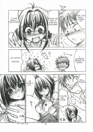 (C70) [Heart Manju Mania (Akata Izuki, Matsumori Shou)] Hanaji Igai de Shukketsujuu! (Karin/Chibi Vampire) [English] - Page 14