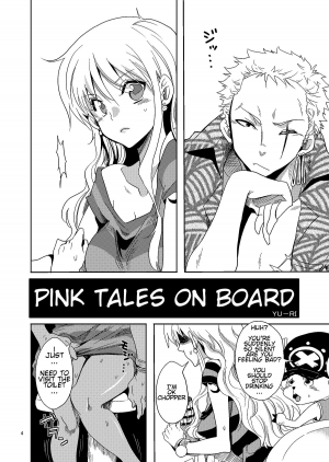 [Kurione-sha (YU-RI)] Senjou no Pink na Yomoyamabanashi | Pink Tales On Board (One Piece) [English] [farfallavendetta] [Digital] - Page 4