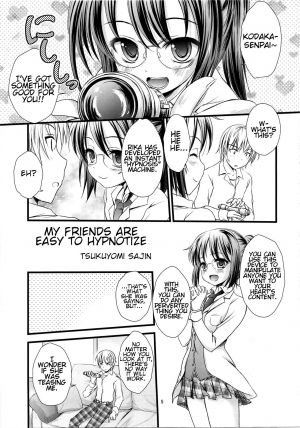 (C81) [Magudara Kaihou Doumei (Tsukuyomi Sazin)] Boku no Tomodachi wa Saimin ni Kakari Yasui | My Friends Are Easy to Hypnotize (Boku wa Tomodachi ga Sukunai) (English) - Page 5