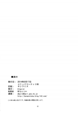 (C86) [D-baird (BeNantoka)] Dere-kumo Kai (Kantai Collection -KanColle-) [English] {5 a.m.} - Page 22