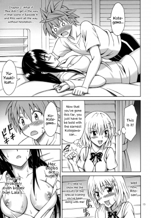 (C80) [Brain Dead (Eiji)] Watashi wa Harenchi na Onna kamo Shirenai (To LOVE-Ru Darkness) [English] {Hennojin} - Page 15