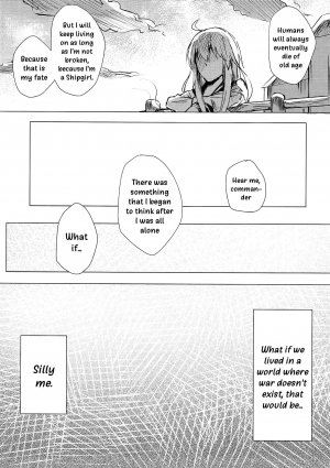 (C92) [Beberoncino Sei (Betty)] Mitsumeru Sono Saki ni Kimi no Sugata | The Remnant of Your Ensnaring Silhoutte (Kantai Collection -KanColle-) [English] [DKKMD Translations] - Page 18