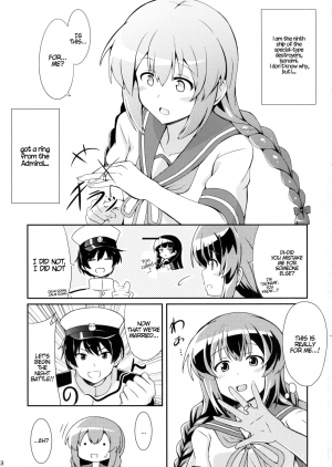 (C87) [L5EX (Kamelie)] Isonami no Kekkon Shoya | Isonami's First Night Marriage (Kantai Collection -KanColle-) [English] [Hennojin] - Page 3