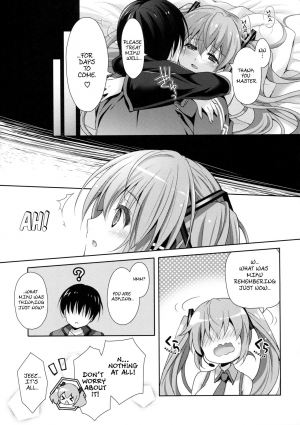 (COMIC1☆11) [Kaiyuu Kikaku (Suzui Narumi)] Miku-san ga 10 Shuunen ni Iroiro Omoidashi Tari Suru Ohanashi (VOCALOID) [English] [Tagtagger] - Page 21