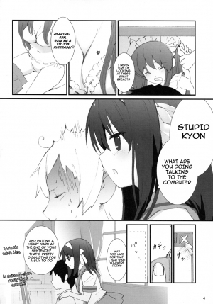 [Toward the Sky (Yuuka)] Honto wa Okotteru no yo! Baka... | I Really Am Angry! Idiot... (Suzumiya Haruhi no Yuuutsu) [English] [life4Kaoru] [Decensored] - Page 4