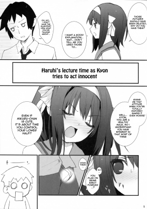 [Toward the Sky (Yuuka)] Honto wa Okotteru no yo! Baka... | I Really Am Angry! Idiot... (Suzumiya Haruhi no Yuuutsu) [English] [life4Kaoru] [Decensored] - Page 5