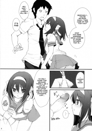 [Toward the Sky (Yuuka)] Honto wa Okotteru no yo! Baka... | I Really Am Angry! Idiot... (Suzumiya Haruhi no Yuuutsu) [English] [life4Kaoru] [Decensored] - Page 6