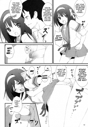 [Toward the Sky (Yuuka)] Honto wa Okotteru no yo! Baka... | I Really Am Angry! Idiot... (Suzumiya Haruhi no Yuuutsu) [English] [life4Kaoru] [Decensored] - Page 12