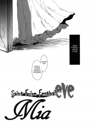 (COMITIA95) [Toko-ya (HEIZO, Kitoen)] Saint Foire Festival eve - Mia [English] {Mant} - Page 7