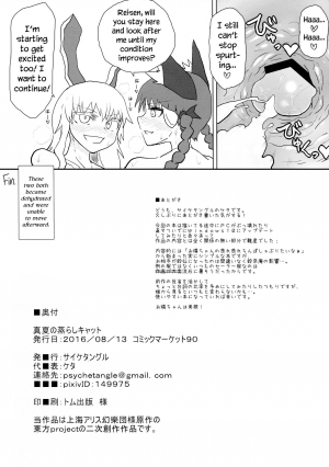 (C90) [Psychetangle (Keta)] Manatsu no Murashi Cat | Midsummer's Steamed Cat (Touhou Project) [English] [Erelzen] - Page 18