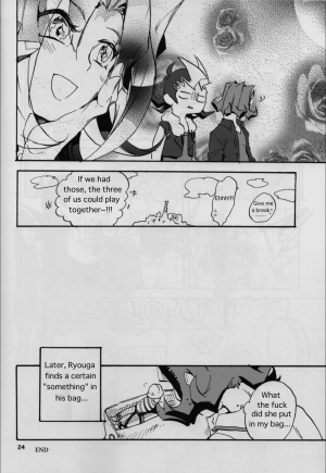 (Sennen Battle Phase 6) [picopicopi-co (tsubasa)] Uwasa no Kyoudai no Uwasa no Anoko (Yu-Gi-Oh! ZeXal) [English] - Page 24