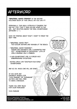 [Soramune (Yuzu Ramune)] Hentai Roshutsu Friends - Abnormal Naked Friends [English] [Digital] - Page 34
