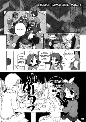 (C73) [Zenpou Fuchuui (Kuroba)] Hiiragi Shimai Aibu Manual (Lucky Star) [English] [StolenTranslations] - Page 3