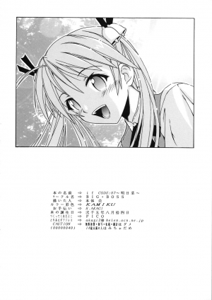 (C68) [BIG BOSS (Hontai Bai)] if CODE 07 Asuna (Mahou Sensei Negima!) [English] [One of a Kind] - Page 27