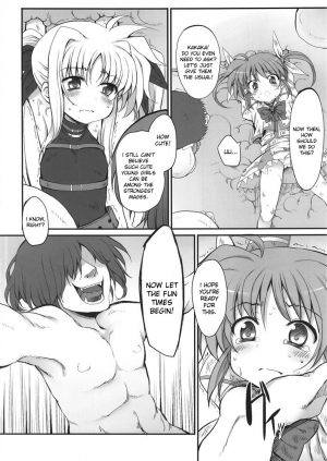 (COMIC1☆4) [Marked-two (Maa-kun)] Tabegoro Lyrical's (Mahou Shoujo Lyrical Nanoha) [English] [desudesu] - Page 8