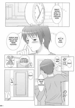 [Turning Point (Uehiro)] Harukyon no Ecchi Hon (The Melancholy of Haruhi Suzumiya) [English] - Page 21