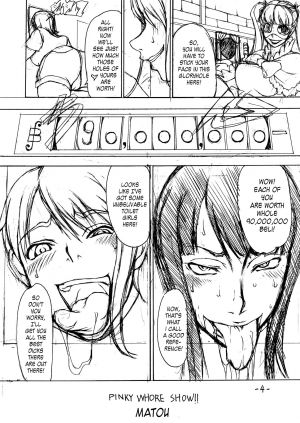 (C74) [Majimadou (Matou)] PINKY WHORE SHOW!! (One Piece) [English] [Kusanyagi] - Page 5