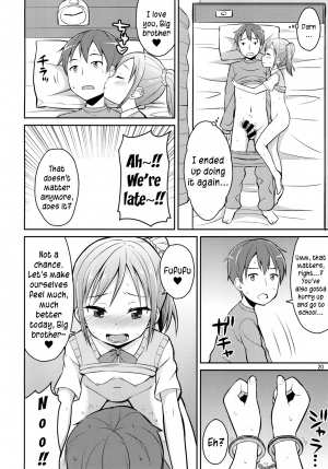 (C86) [Asatsuki Dou (Youta)] Oniichan Hayaku Okinai to Itazura Shichauzo♥ | If you don't wake up quickly, I'll sexually assault you, Big brother♥ [English] - Page 20