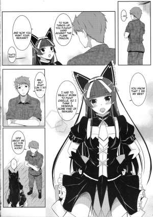 (COMIC1☆10) [Matatabi Sanjou (HaRu)] Nee, Gohoubi Choudai (Gate: Jieitai Kano Chi nite, Kaku Tatakaeri) [English] [Tigoris Translates] - Page 5