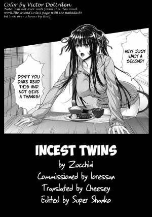 [Zucchini] Soukan Twins | Incest Twins (Boku wa Kanojo no Marmot!) [English] {cheesey} (Color by Victor DoUrden) - Page 32