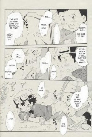 [Kuruguru DNA (Hoshiai Hilo)] Seishun 18 Kin Kippu (Digimon Frontier) [English] [Incomplete] - Page 16