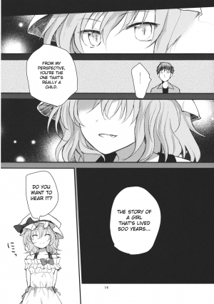 (Reitaisai 9) [Mikkamisaki (Nadzuka)] Remilia ga Genjitsukyou Iri | Remilia in My Hometown in Reality (Touhou Project) [English] [Yendi] - Page 15