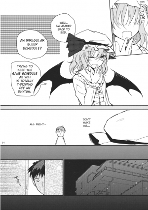 (Reitaisai 9) [Mikkamisaki (Nadzuka)] Remilia ga Genjitsukyou Iri | Remilia in My Hometown in Reality (Touhou Project) [English] [Yendi] - Page 35