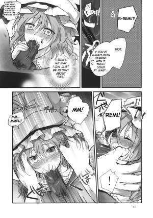 (Reitaisai 9) [Mikkamisaki (Nadzuka)] Remilia ga Genjitsukyou Iri | Remilia in My Hometown in Reality (Touhou Project) [English] [Yendi] - Page 44