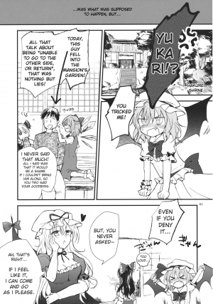 (Reitaisai 9) [Mikkamisaki (Nadzuka)] Remilia ga Genjitsukyou Iri | Remilia in My Hometown in Reality (Touhou Project) [English] [Yendi] - Page 62