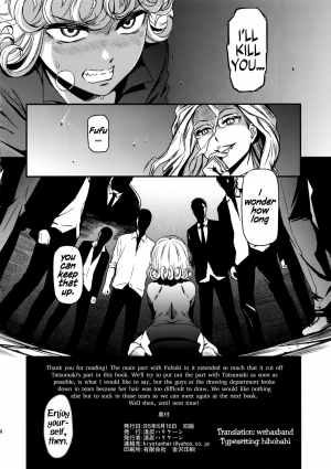  (C88) [Kiyosumi Hurricane (Kiyosumi Hurricane)] ONE-HURRICANE - Toraware no Fubuki (One Punch Man) [English] [wehasband]  - Page 26