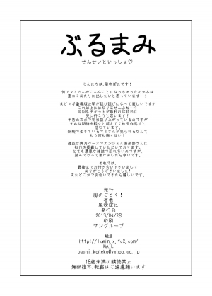 (COMIC1☆7) [Kaze no Gotoku! (Fubuki Poni)] Burumami (Puella Magi Madoka Magica) [English] [CGrascal] - Page 18