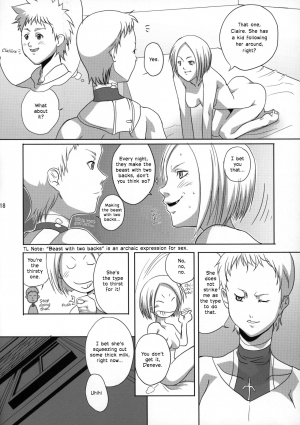 (COMIC1) [Takane no Hanazono (Takane no Hana)] Ijouseiyokusha Kari | Voracious Fucker Hunt (CLAYMORE) [English] [EHCOVE] - Page 18