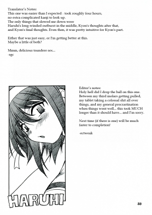 (SC41) [Studio Katsudon (Manabe Jouji)] Haruhi no Uzuki [Haruhi’s Ache] (Suzumiya Haruhi no Yuuutsu [The Melancholy of Haruhi Suzumiya]) [English] [Strange Gray Cat] - Page 33