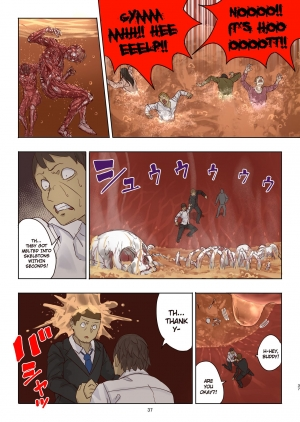  (C97) [ICE CAT (Uru)] Zankoku Kyodai Musume Fondue-chan no Ecchi na Gyakusatsu 丨Cruel Giantess Fondue-chan's Sexy Slaughter Time [English]  - Page 38