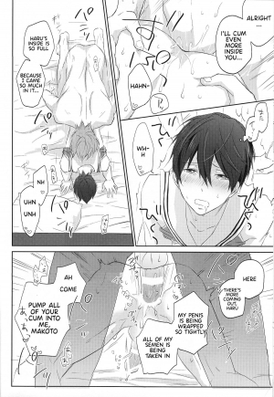  (Renai Endorphin 2) [Sneeeze (Kubu)] Cheer Haru-chan no Yuutsu | The Melancholy of Cheerleader Haru-chan (Free!) [English] {Anneioux}  - Page 22