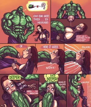 Hulk vs Black Widow - muscle porn comics | Eggporncomics