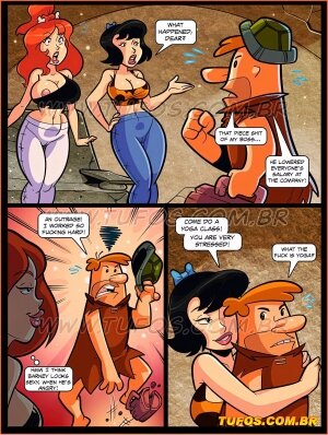 Os Flintstoons 10-  Stretching the pussy in yoga class - Page 4