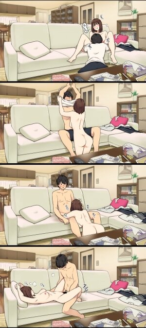 Hentai Sex On Couch - We Start Having Sex on the Living Room's Sofa as Soon as Our Parents Leave  - blowjob porn comics | Eggporncomics