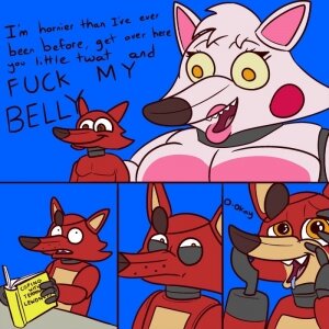 Foxy & Mangle Belly Cum Inflation - Page 1