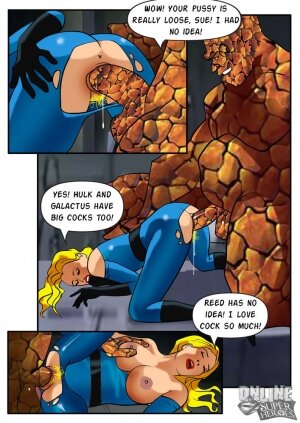 Invisible Woman gangbanged by the rest of the Fantastic Four - Page 4