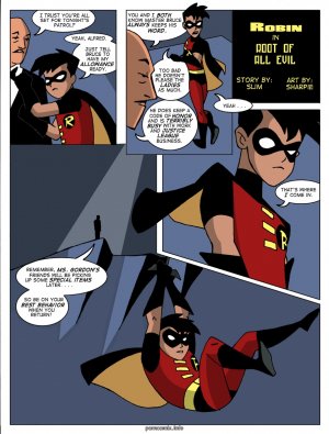 Cartoon Fingering Porn - Batman- Robin in Root of All Evil - fingering porn comics ...