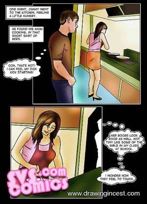 Son found his mom in the short skirt of hers - Page 1