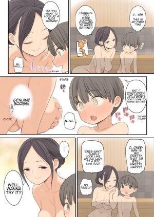Story of how I came a lot with an older oneesan at the mixed hot spring bath - Page 7