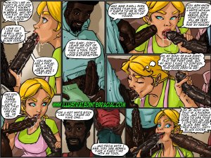 Illustrated interracial- Horny Little Jane - Page 4